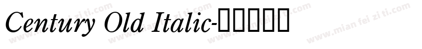 Century Old Italic字体转换